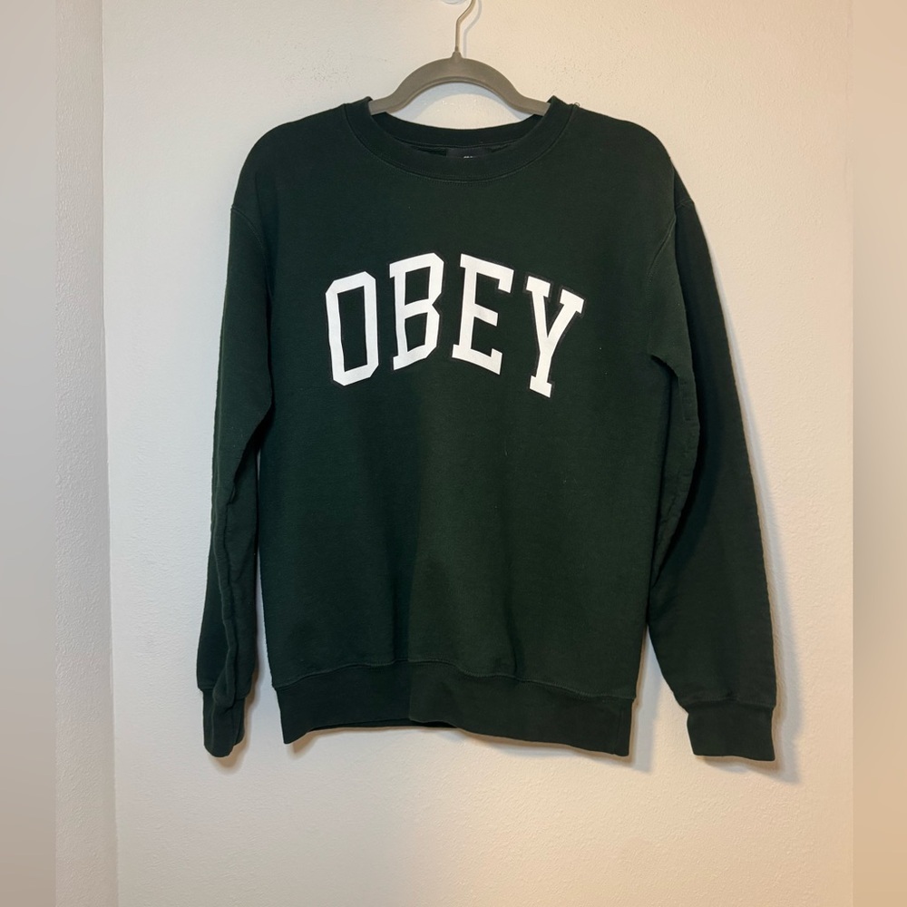 Obey Dark Green Crewneck Sweatshirt